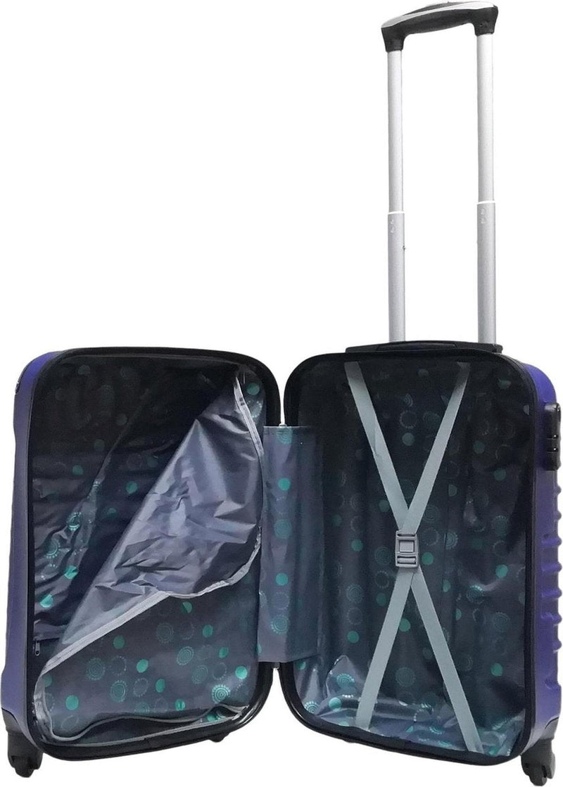 2-Piece Dark Blue Hard Shell Luggage Set with 4 Wheels