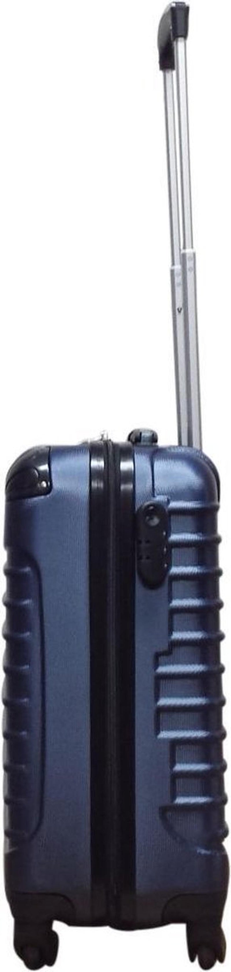 2-Piece Dark Blue Hard Shell Luggage Set with 4 Wheels