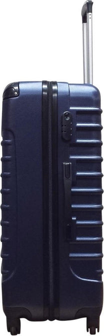 2-Piece Dark Blue Hard Shell Luggage Set with 4 Wheels