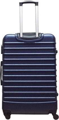 2-Piece Dark Blue Hard Shell Luggage Set with 4 Wheels