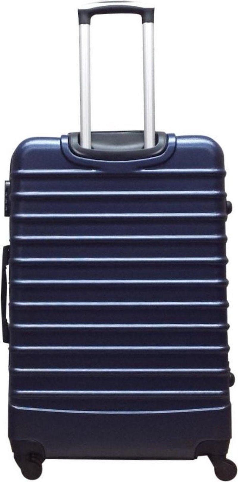 2-Piece Dark Blue Hard Shell Luggage Set with 4 Wheels