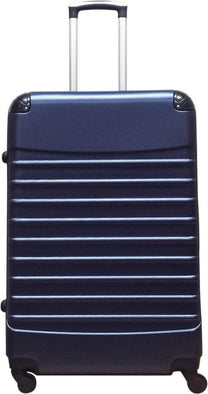2-Piece Dark Blue Hard Shell Luggage Set with 4 Wheels
