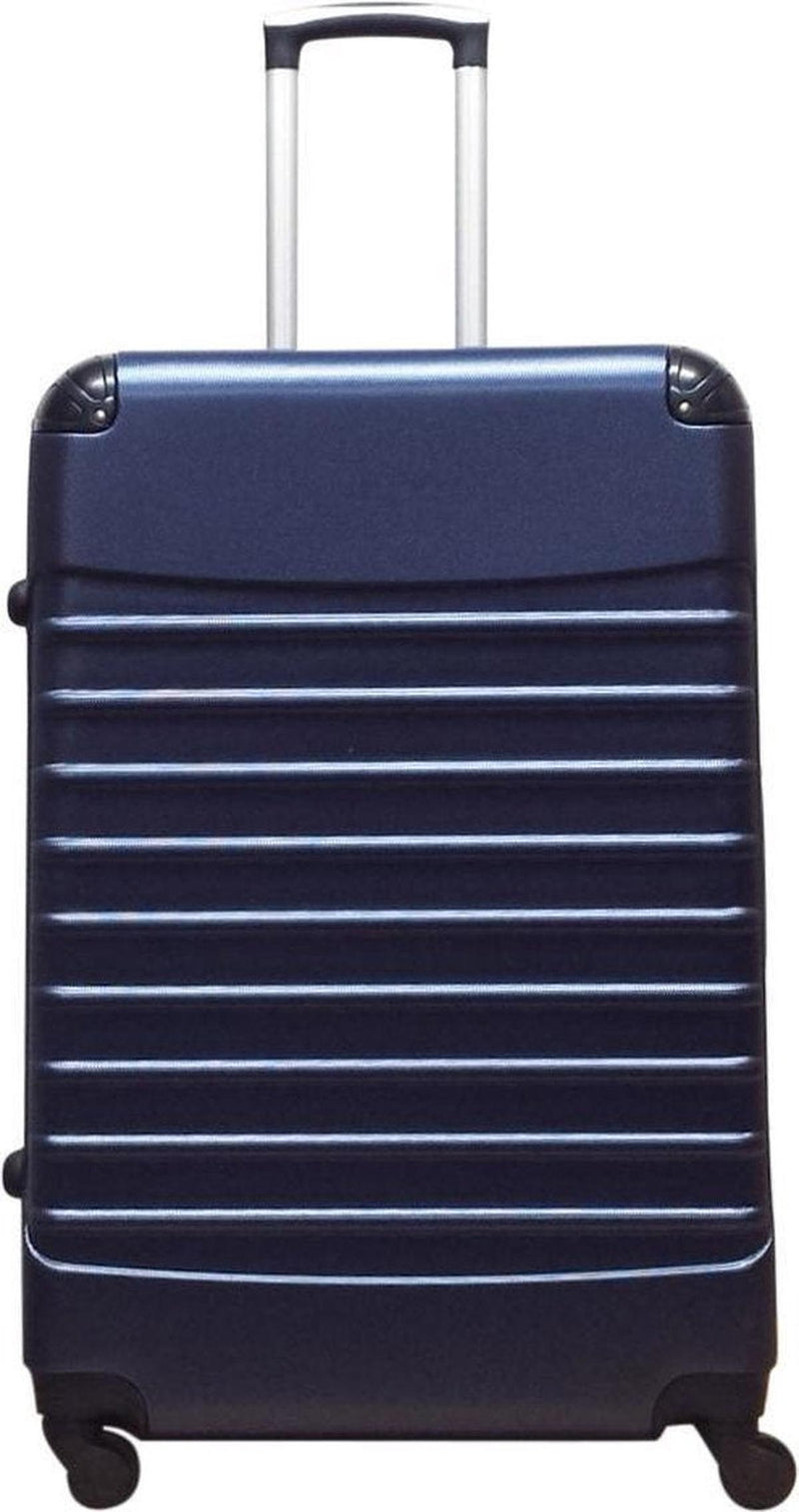 2-Piece Dark Blue Hard Shell Luggage Set with 4 Wheels