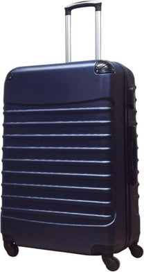 2-Piece Dark Blue Hard Shell Luggage Set with 4 Wheels