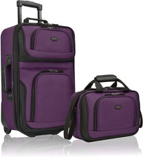 2-Piece Expandable Softside Luggage Set With Inline Skate Wheels
