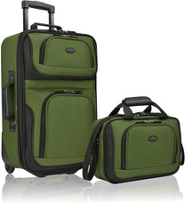 2-Piece Expandable Softside Luggage Set With Inline Skate Wheels