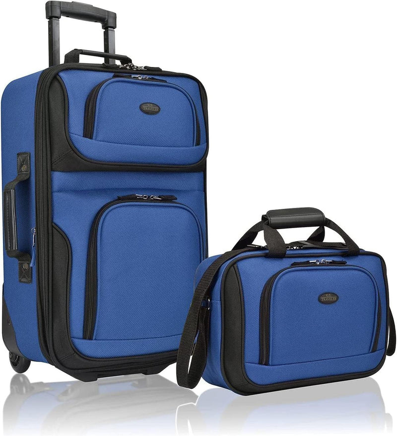 2-Piece Expandable Softside Luggage Set With Inline Skate Wheels