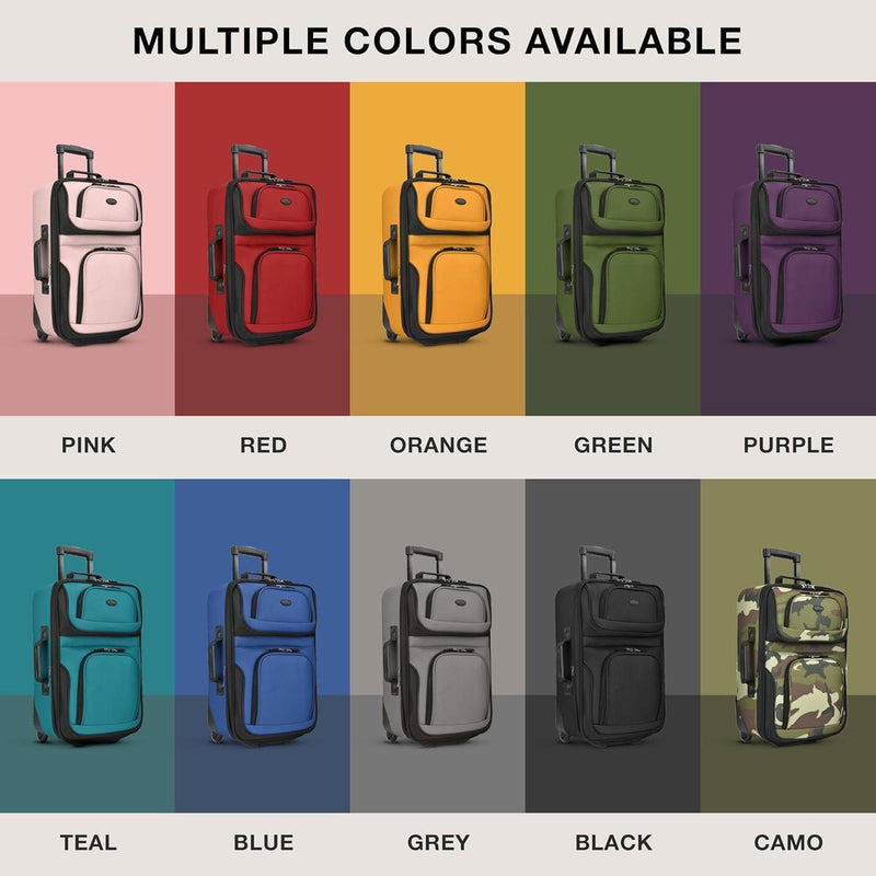 2-Piece Expandable Softside Luggage Set With Inline Skate Wheels