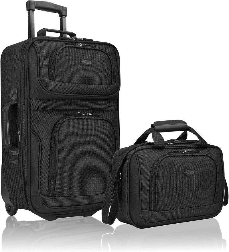 2-Piece Expandable Softside Luggage Set With Inline Skate Wheels