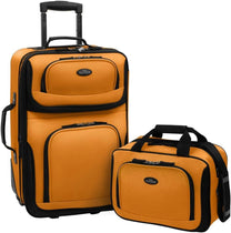 2-Piece Expandable Softside Luggage Set With Inline Skate Wheels