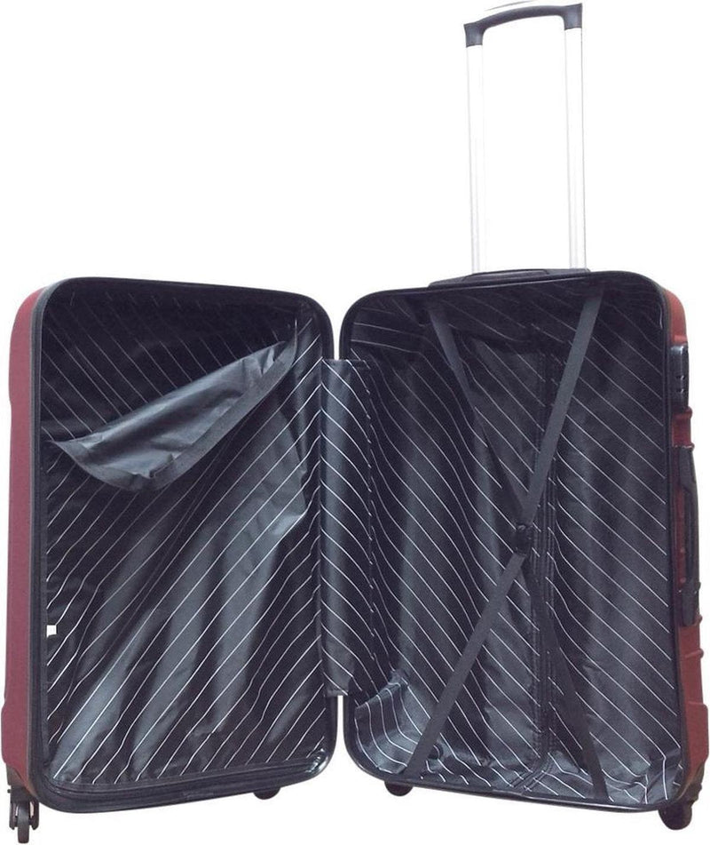 2-Piece Hard Shell ABS Luggage Set with 4 Wheels and Combination Lock