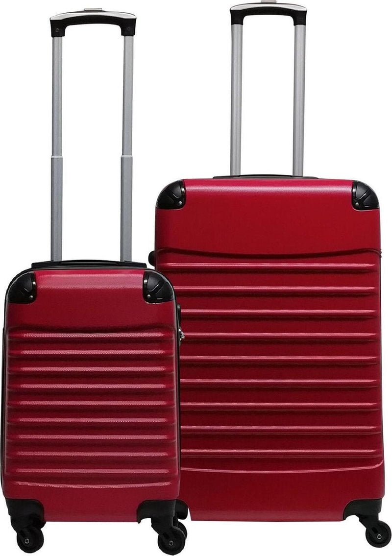 2-Piece Hard Shell ABS Luggage Set with 4 Wheels and Combination Lock