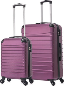 2-Piece Hard Shell ABS Luggage Set with 4 Wheels and Combination Lock