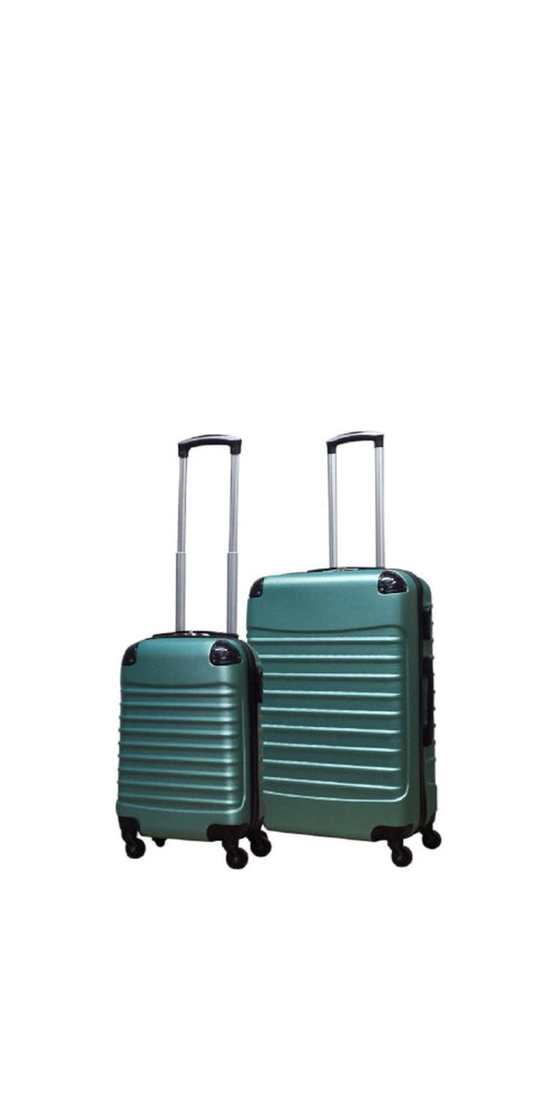 2-Piece Hard Shell ABS Luggage Set with 4 Wheels and Combination Lock