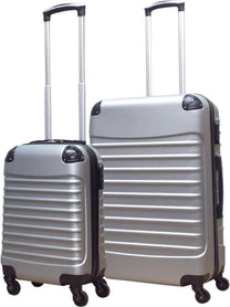 2-Piece Hard Shell ABS Luggage Set with 4 Wheels and Combination Lock