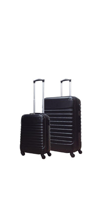 2-Piece Hard Shell ABS Luggage Set with 4 Wheels and Combination Lock