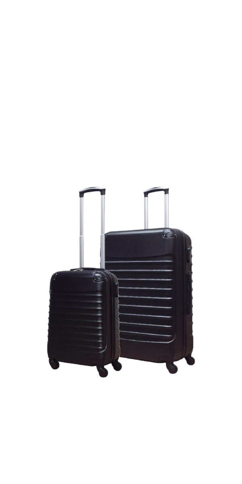 2-Piece Hard Shell ABS Luggage Set with 4 Wheels and Combination Lock