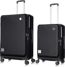 2-Piece Hard Shell Luggage Set With Laptop Compartment