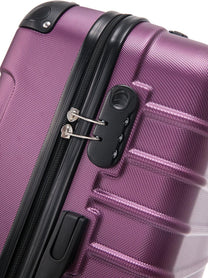 2-Piece Hard Shell Luggage Set in Purple