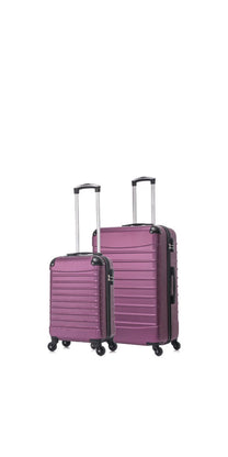 2-Piece Hard Shell Luggage Set in Purple
