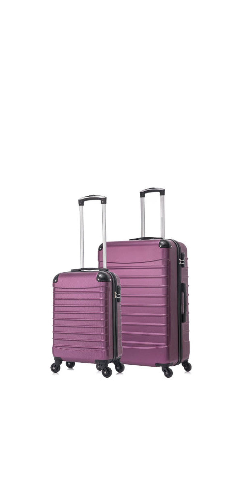 2-Piece Hard Shell Luggage Set in Purple
