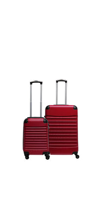 2-Piece Hard Shell Luggage Set in Red