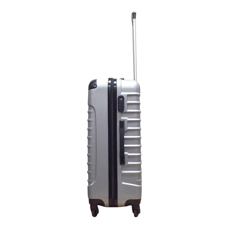 2-Piece Hard Shell Luggage Set in Silver