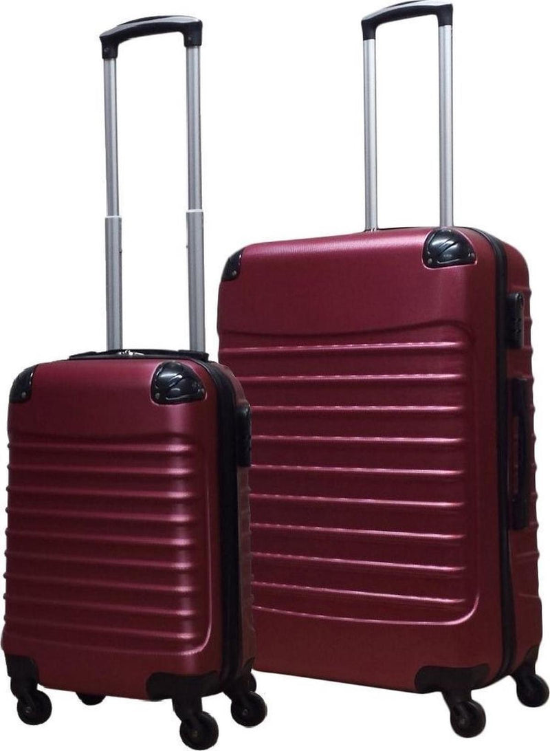 2-Piece Hard-Shell Luggage Set with 4-Wheel System and Combination Lock
