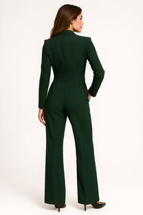 V-Neck Wide-Leg Jumpsuit