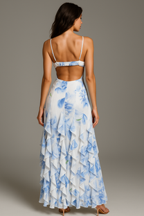 Fawn Ruffled Floral Dress