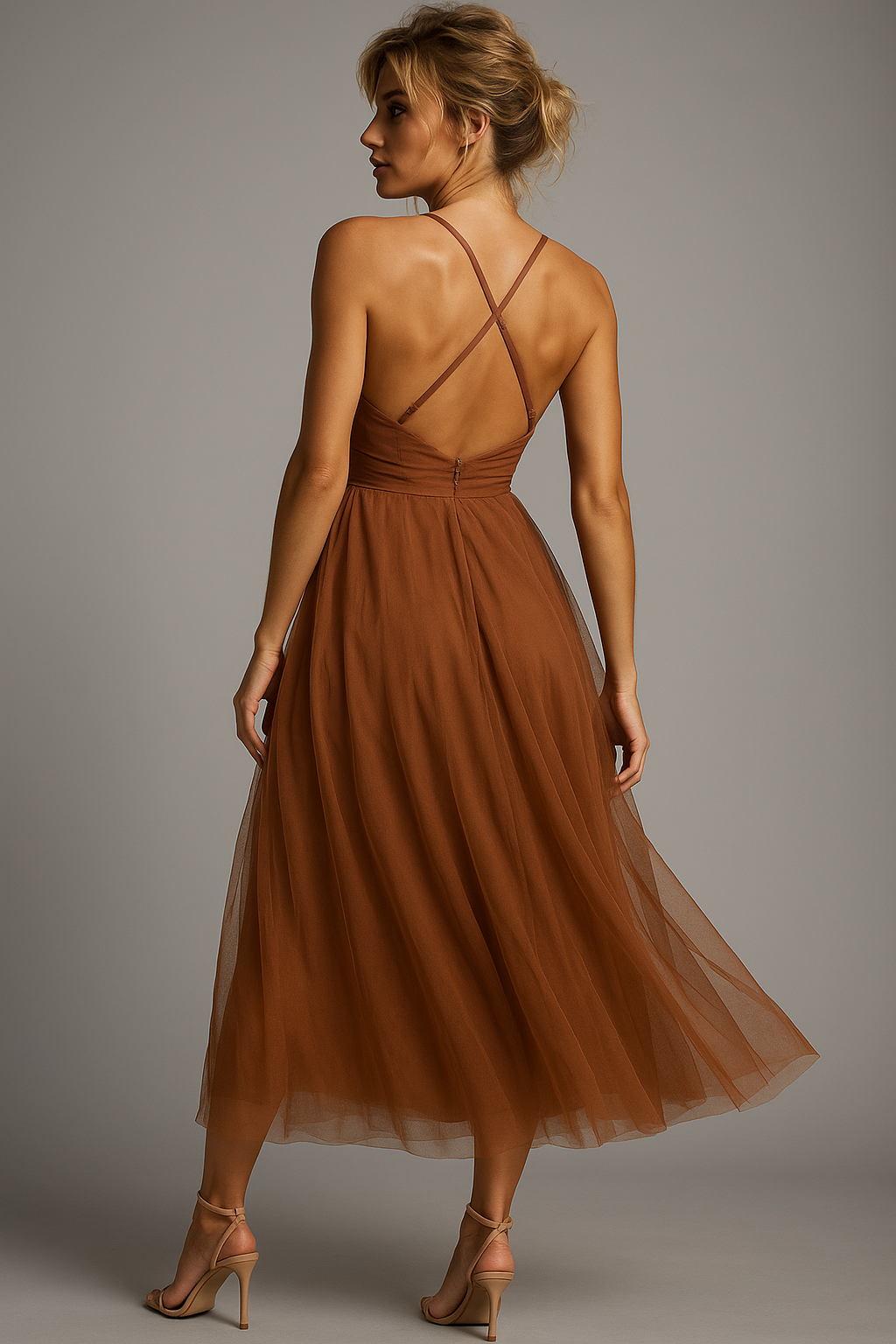 Chiffon Midi Gown