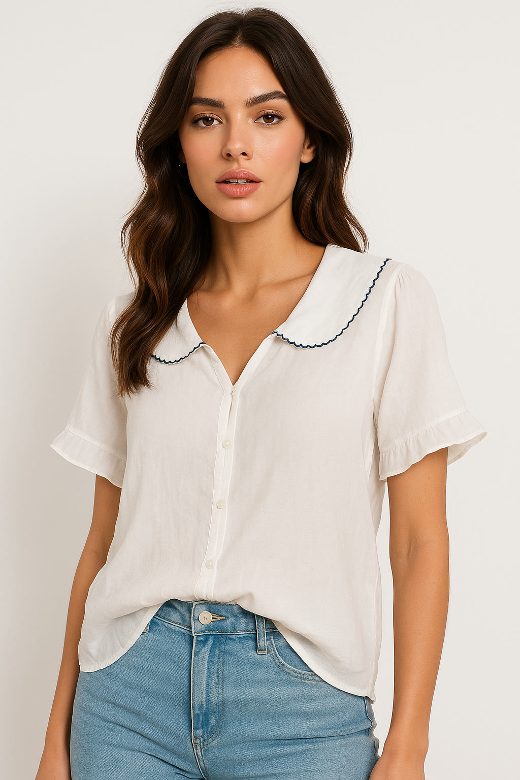 Retro Doll Collar Shirt – Vintage