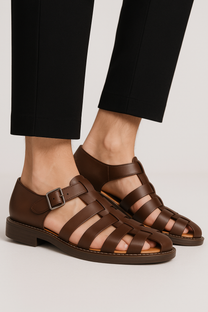 Roman Sandals Faux Leather
