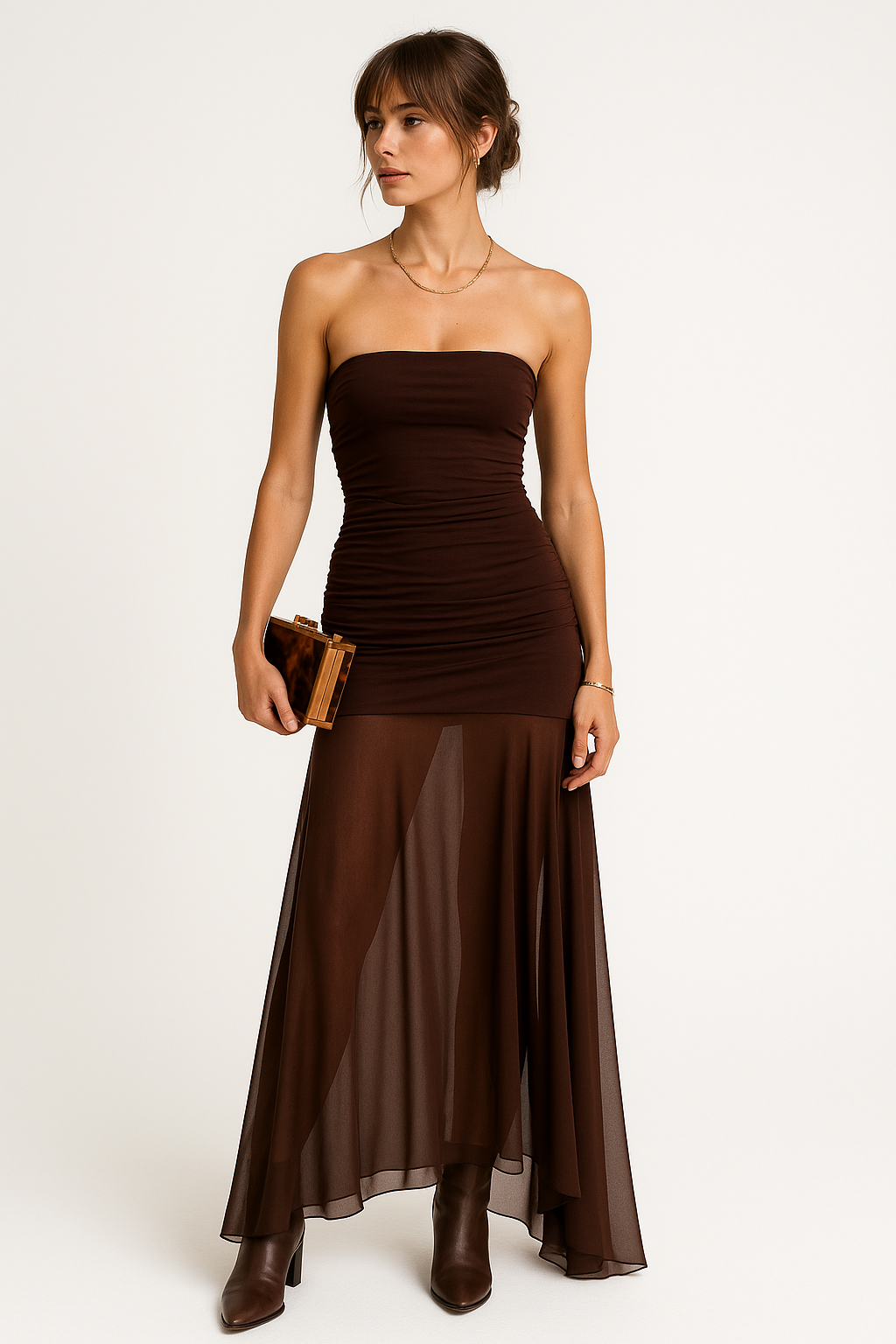 Backless High Waist Maxi Dress