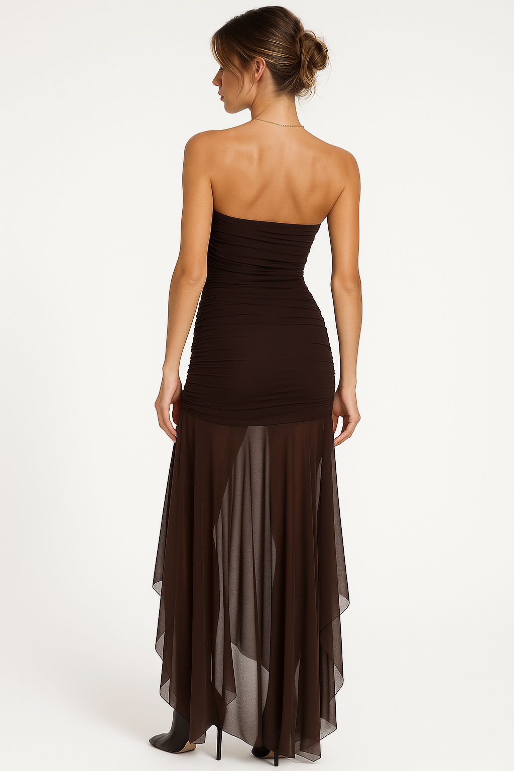Backless High Waist Maxi Dress