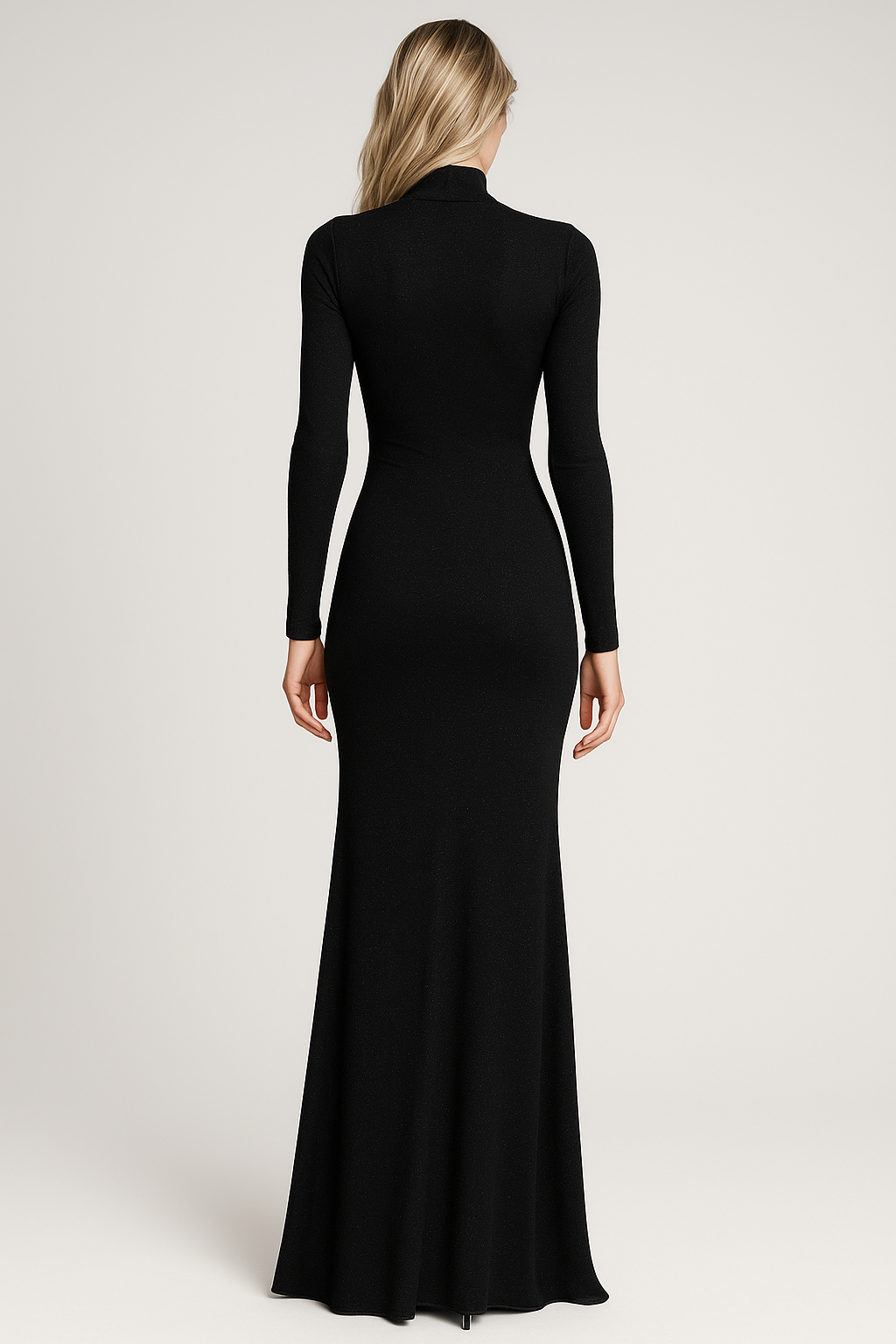 Hollow-out Long‑Sleeve Maxi Dress