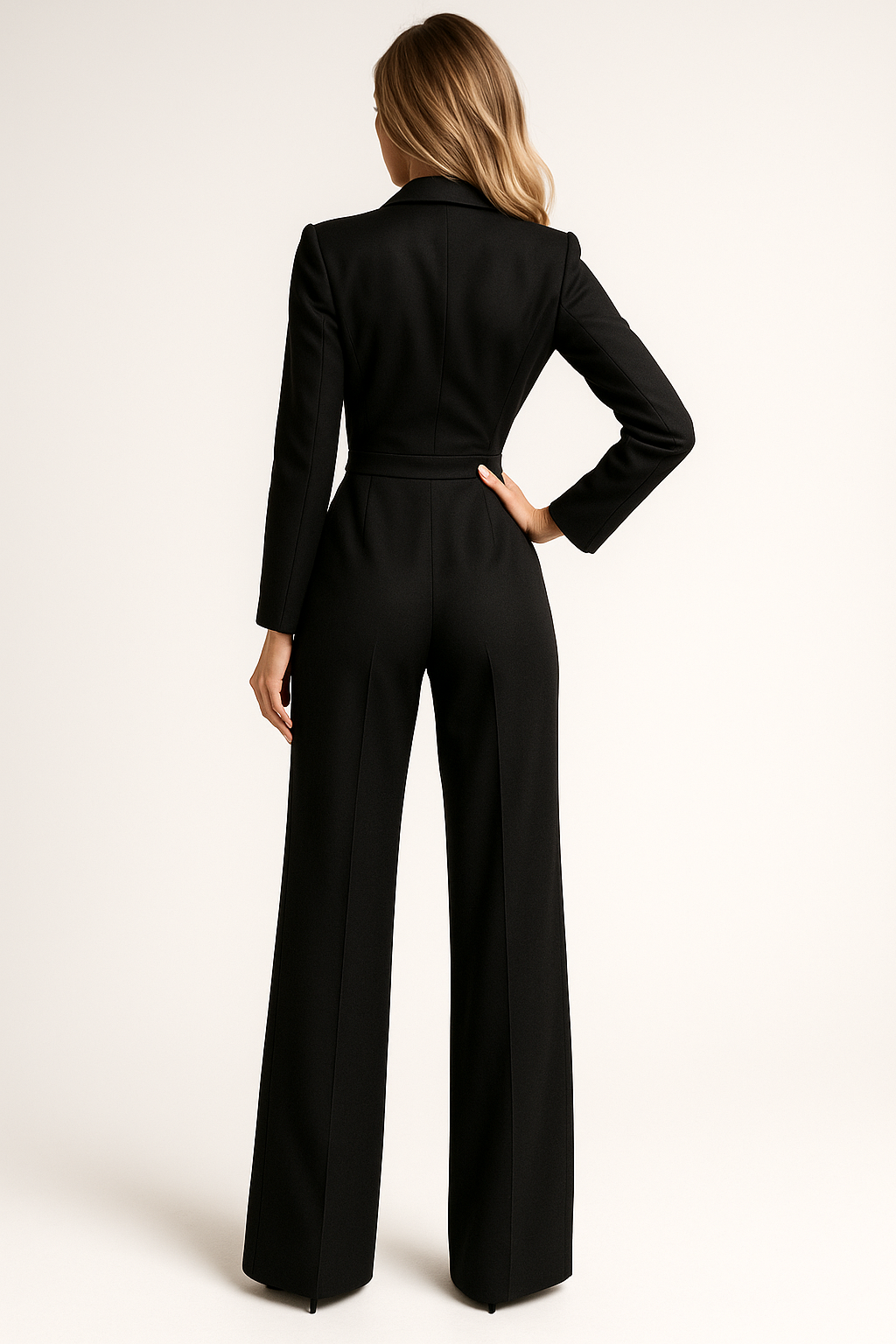V-Neck Wide-Leg Jumpsuit