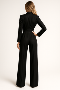 V-Neck Wide-Leg Jumpsuit