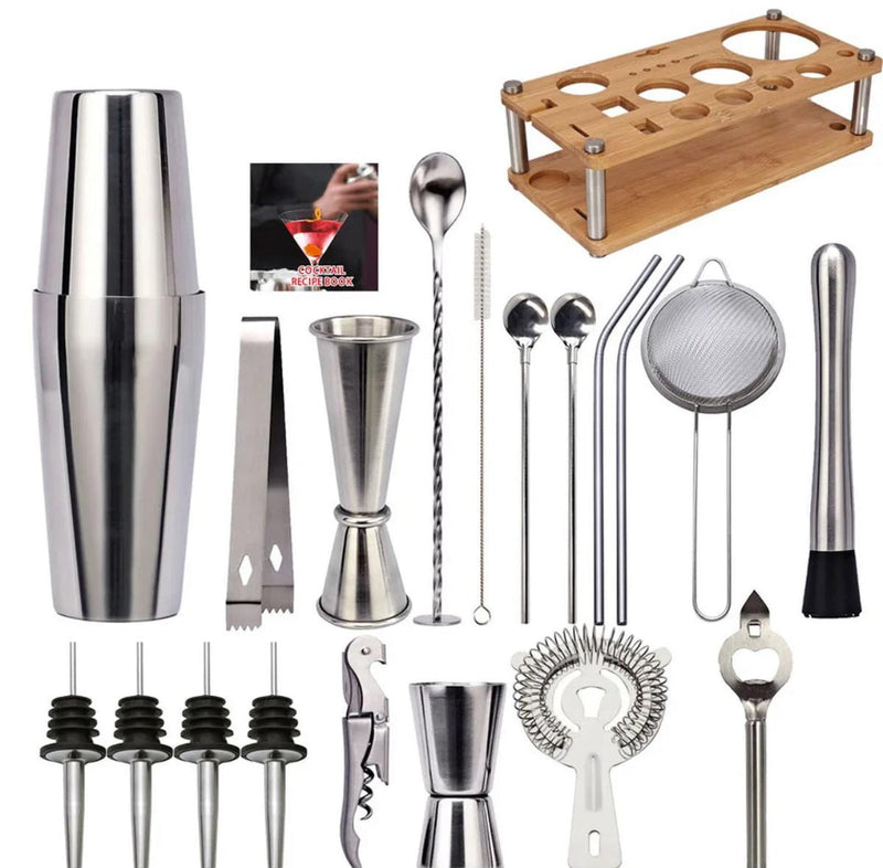 23-Piece Professional Bartender Cocktail Shaker Set