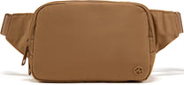 2L Nylon Belt Bag With Adjustable Strap And Two Zippered Compartments