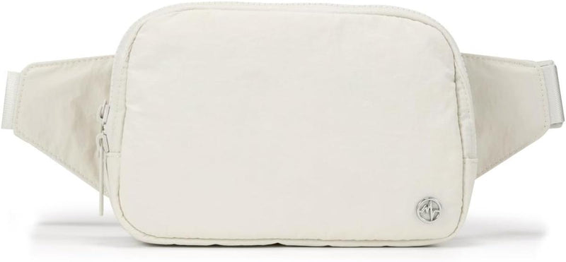 2L Nylon Belt Bag With Adjustable Strap And Two Zippered Compartments