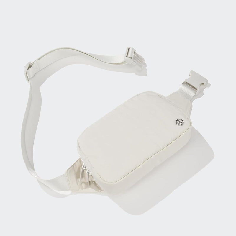 2L Nylon Belt Bag With Adjustable Strap And Two Zippered Compartments