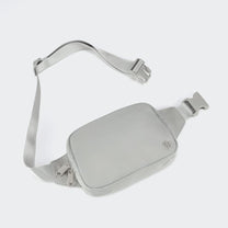 2L Nylon Belt Bag With Adjustable Strap And Two Zippered Compartments
