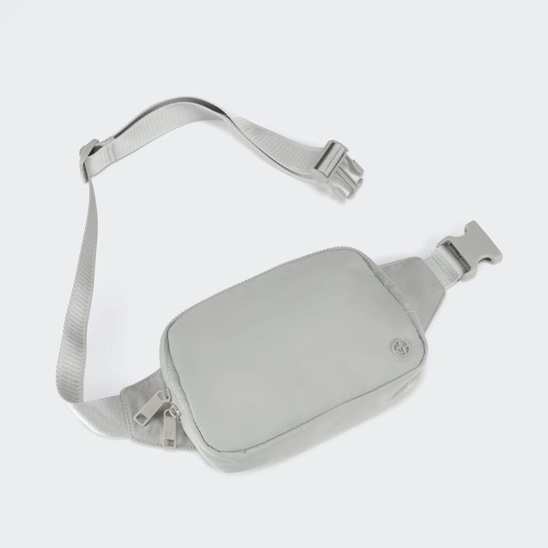 2L Nylon Belt Bag With Adjustable Strap And Two Zippered Compartments