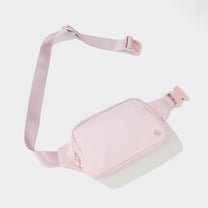 2L Nylon Belt Bag With Adjustable Strap And Two Zippered Compartments