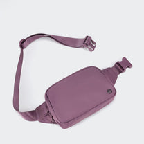 2L Nylon Belt Bag With Adjustable Strap And Two Zippered Compartments