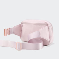 2L Nylon Belt Bag With Adjustable Strap And Two Zippered Compartments
