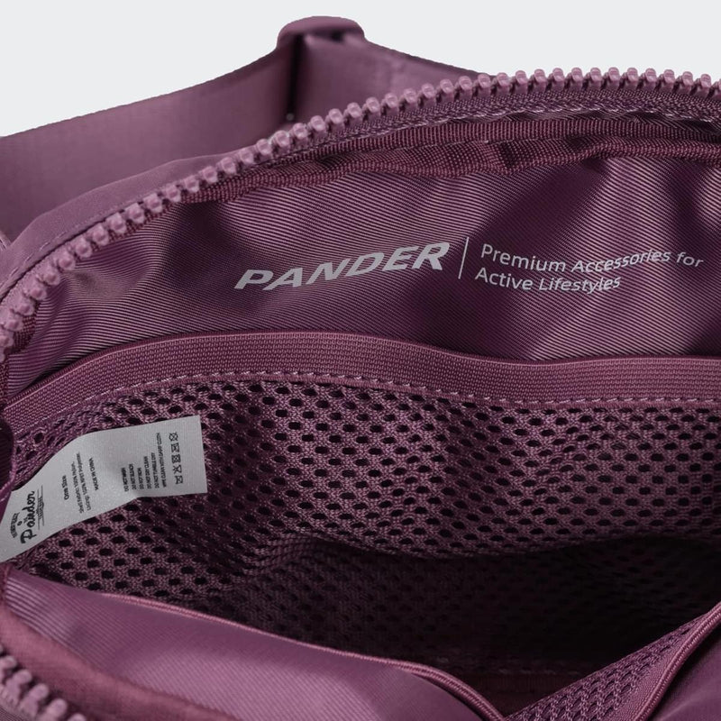 2L Nylon Belt Bag With Adjustable Strap And Two Zippered Compartments