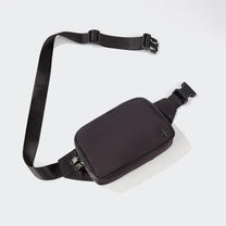 2L Nylon Belt Bag With Adjustable Strap And Two Zippered Compartments