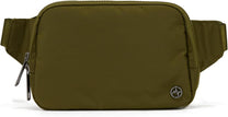 2L Nylon Belt Bag With Adjustable Strap And Two Zippered Compartments